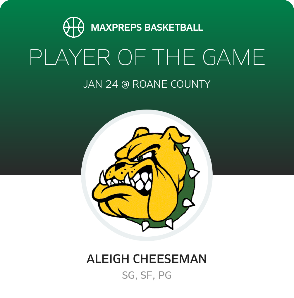 #14 Aleigh Cheeseman Player of the Game badge