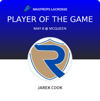 #9 Jarek Cook Player of the Game badge