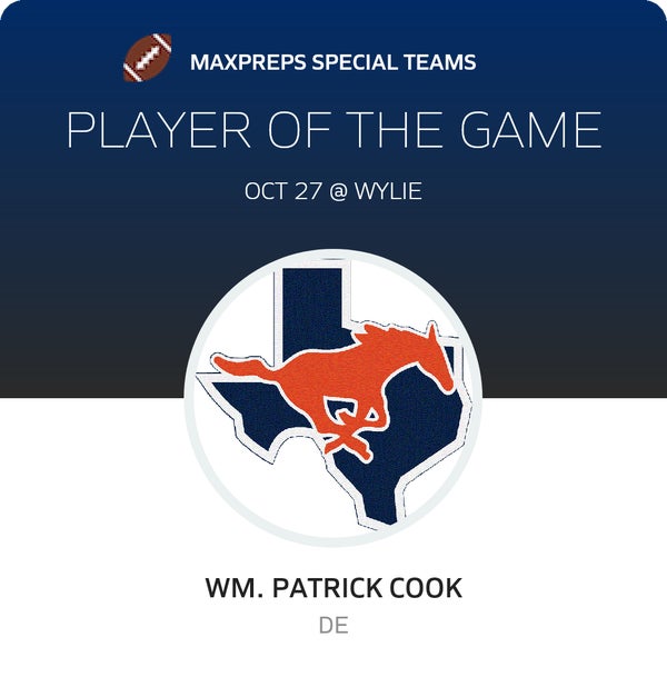 #92 Wm.patrick Cook Player of the Game badge