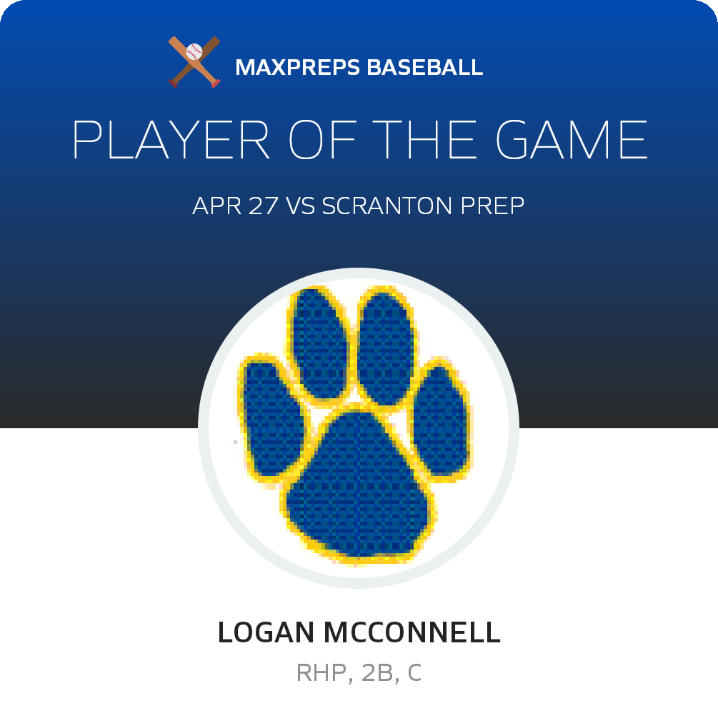 #3 Logan McConnell Player of the Game badge