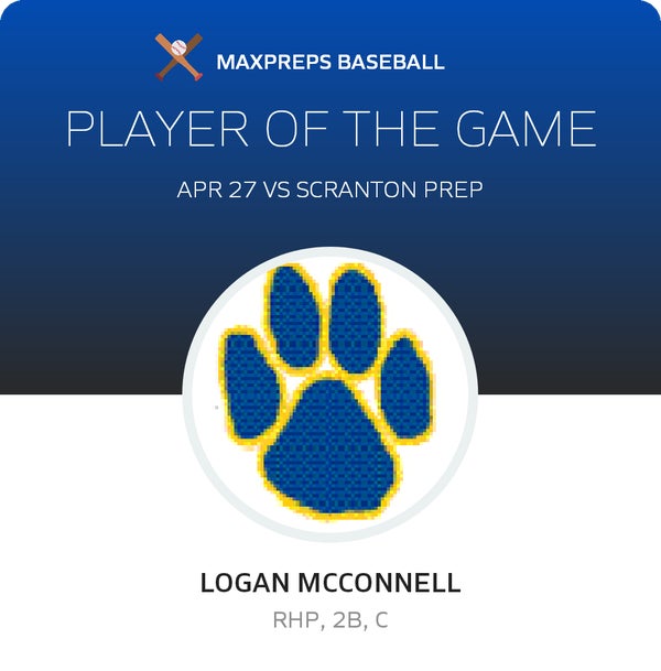 #3 Logan McConnell Player of the Game badge
