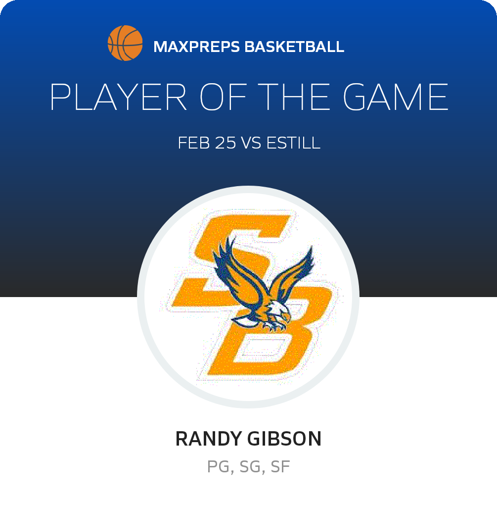 #2 Randy Gibson Player of the Game badge