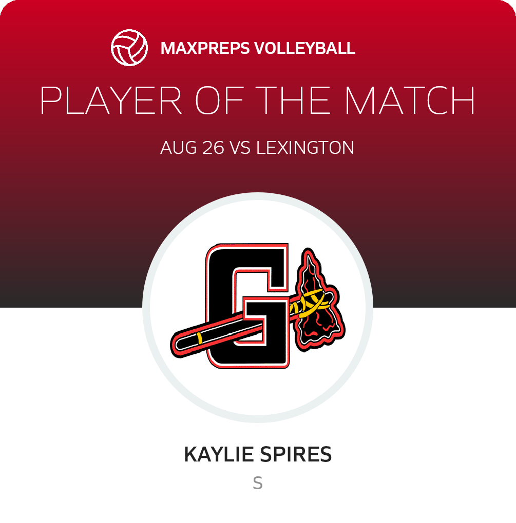 #1 Kaylie Spires Player of the Game badge