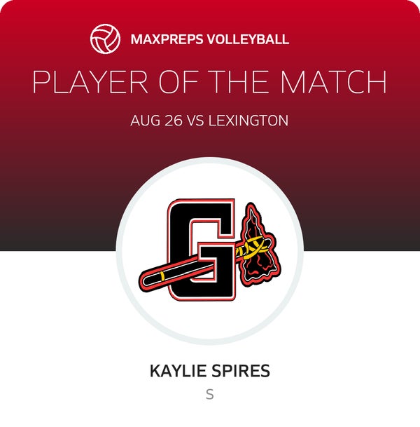 #1 Kaylie Spires Player of the Game badge