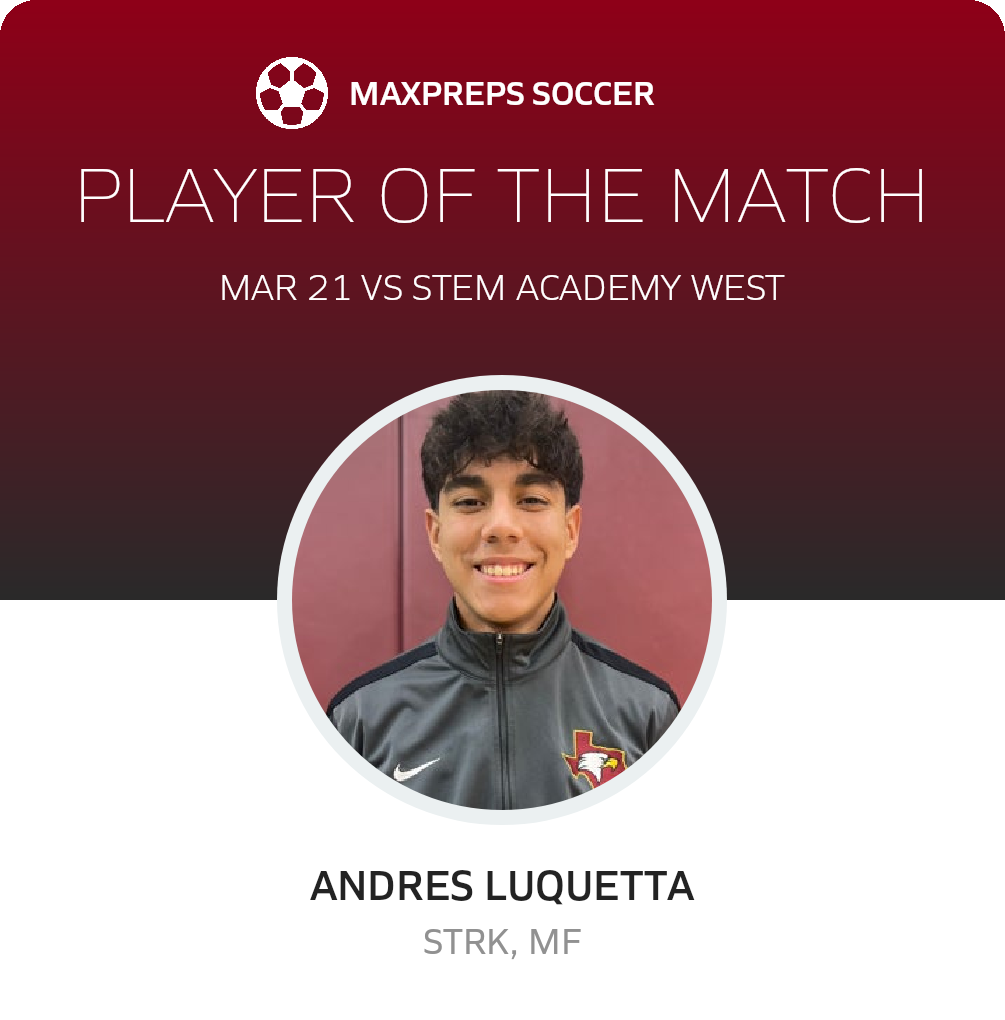 #8 Andres Luquetta Player of the Game badge