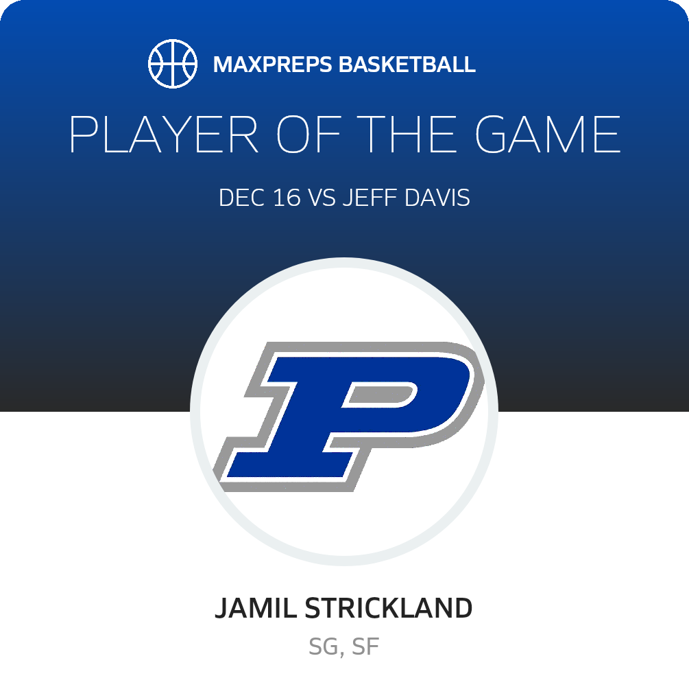 #1 Jamil Strickland Player of the Game badge