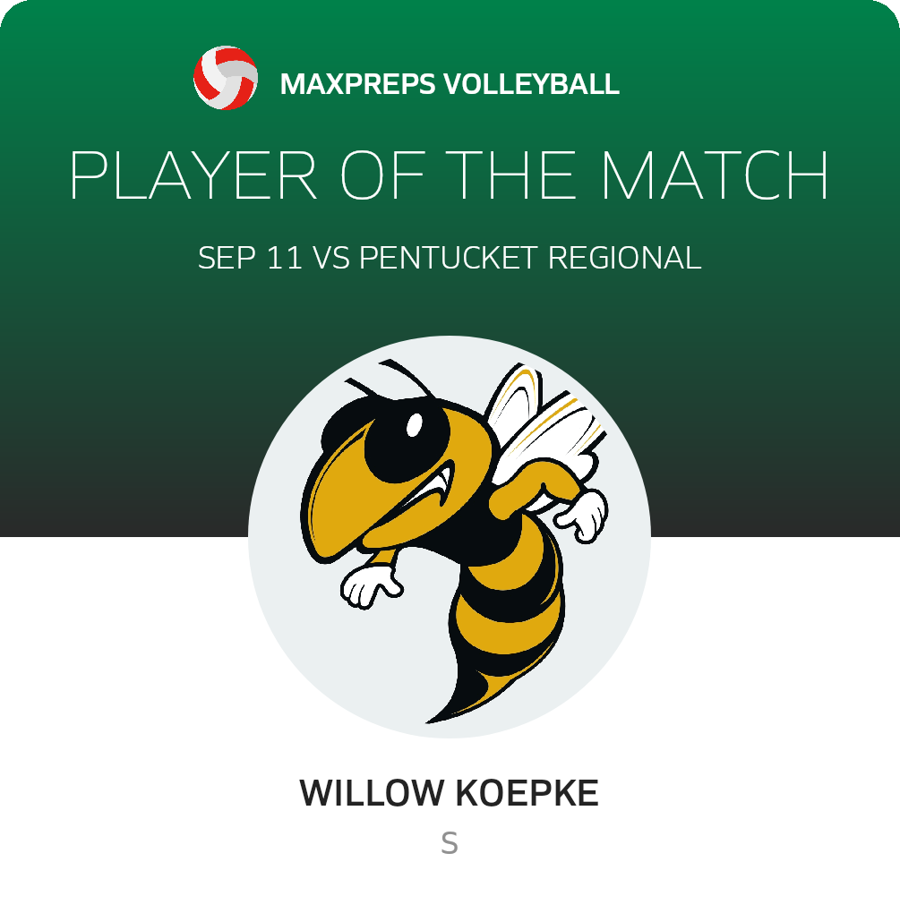 #3 Willow Koepke Player of the Game badge