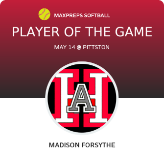 #27 Madison Forsythe Player of the Game badge
