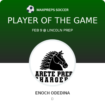 #6 Enoch Odedina Player of the Game badge