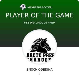 #6 Enoch Odedina Player of the Game badge