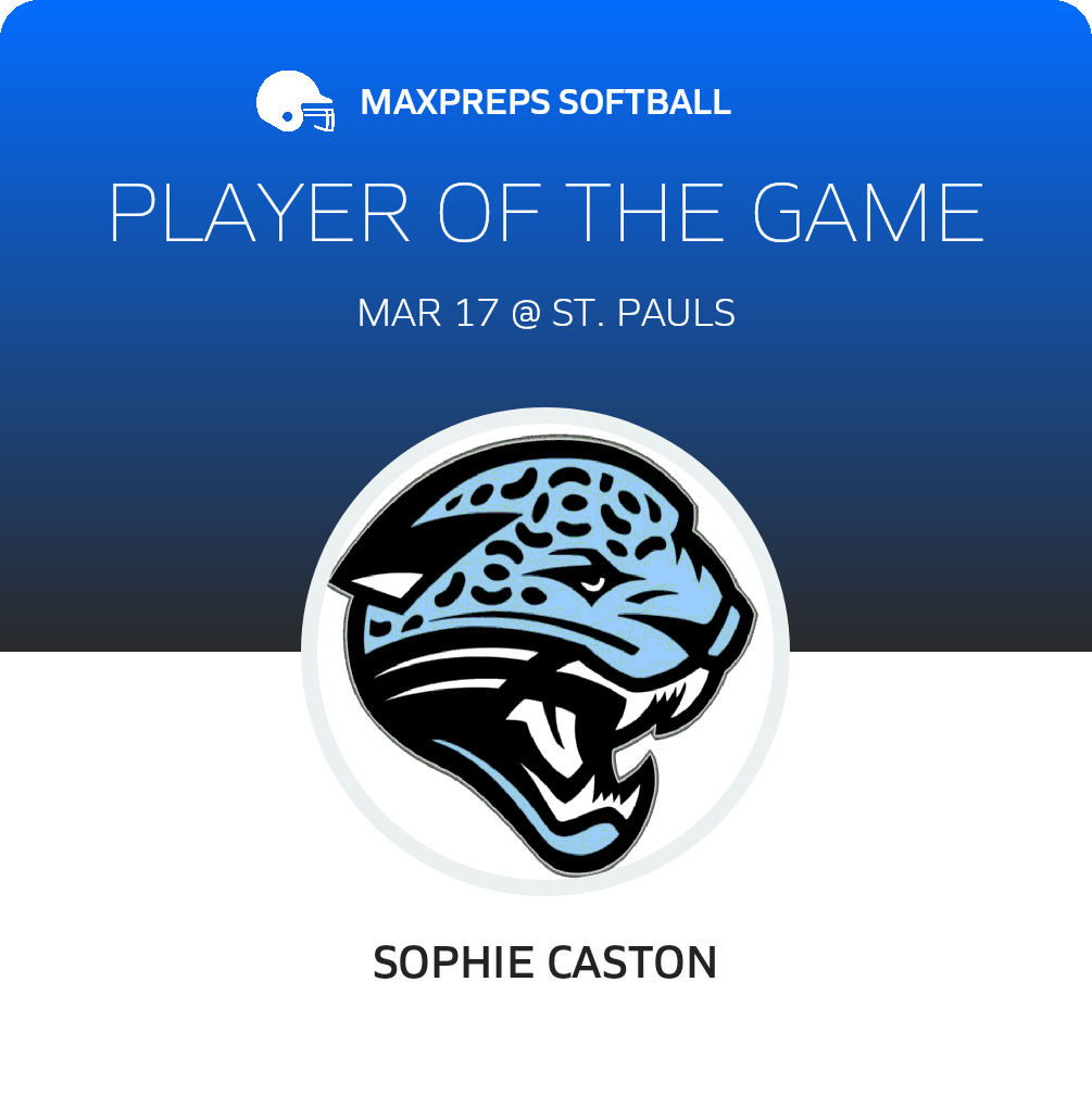 #7 Sophie Caston Player of the Game badge