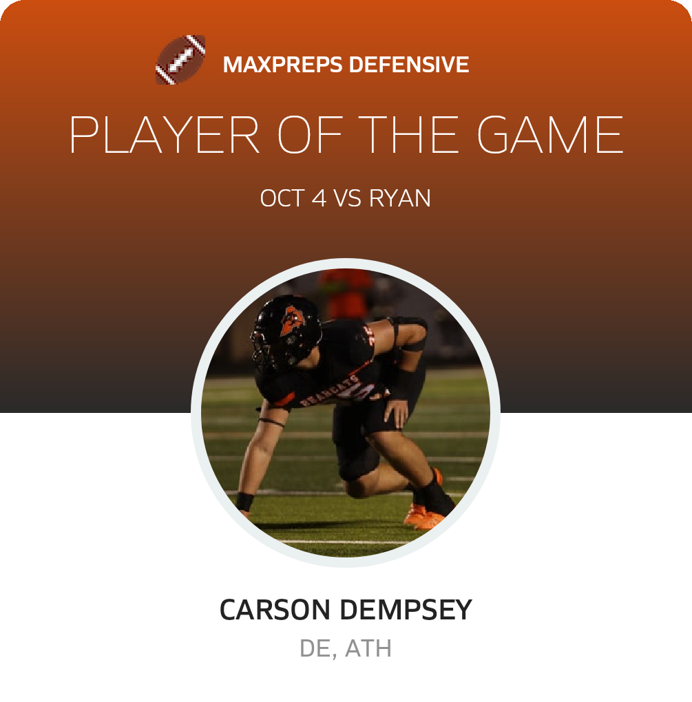 #35 Carson Dempsey Player of the Game badge