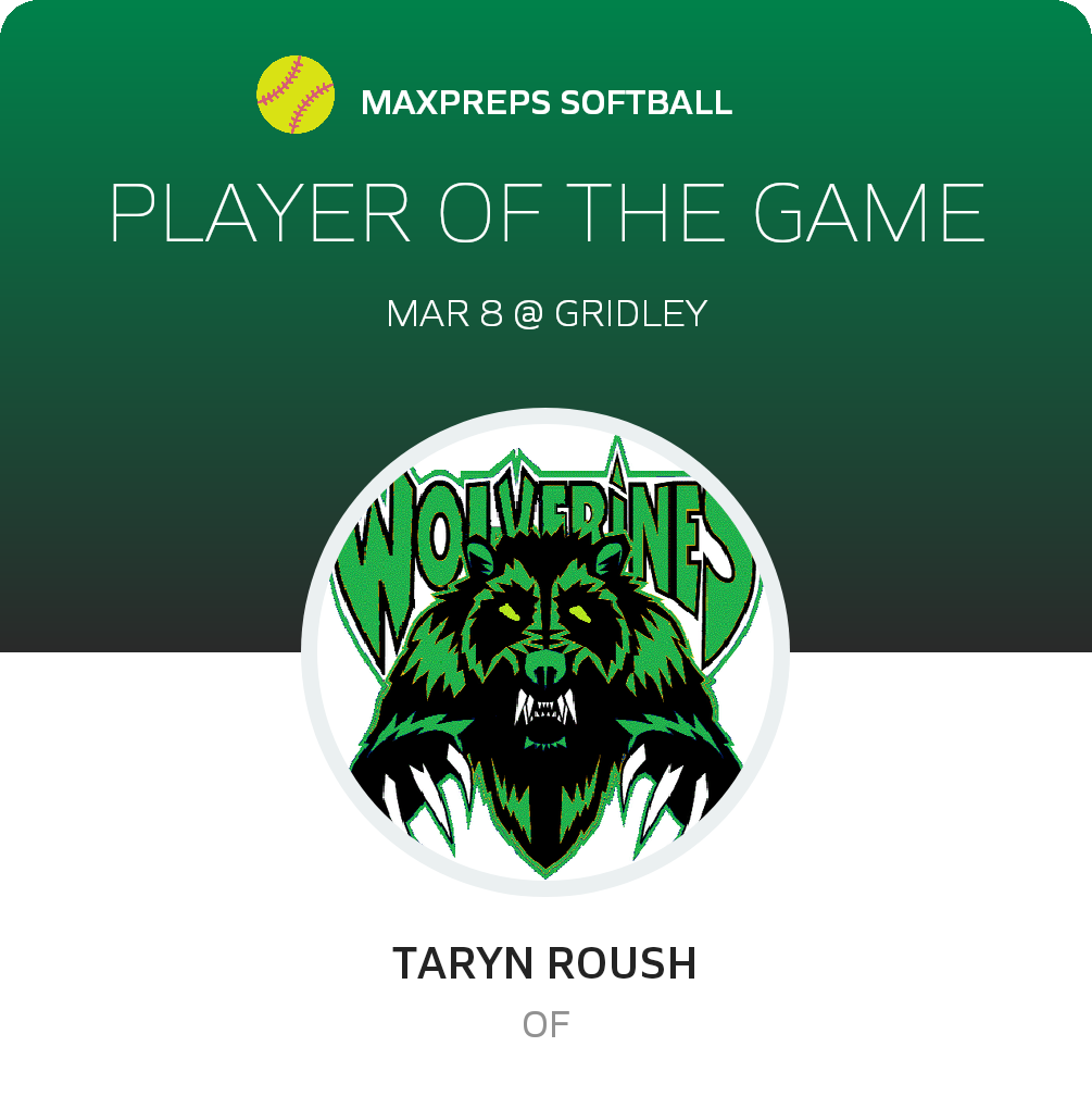 #11 Taryn Roush Player of the Game badge