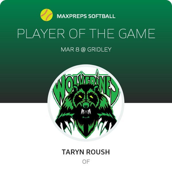 #11 Taryn Roush Player of the Game badge