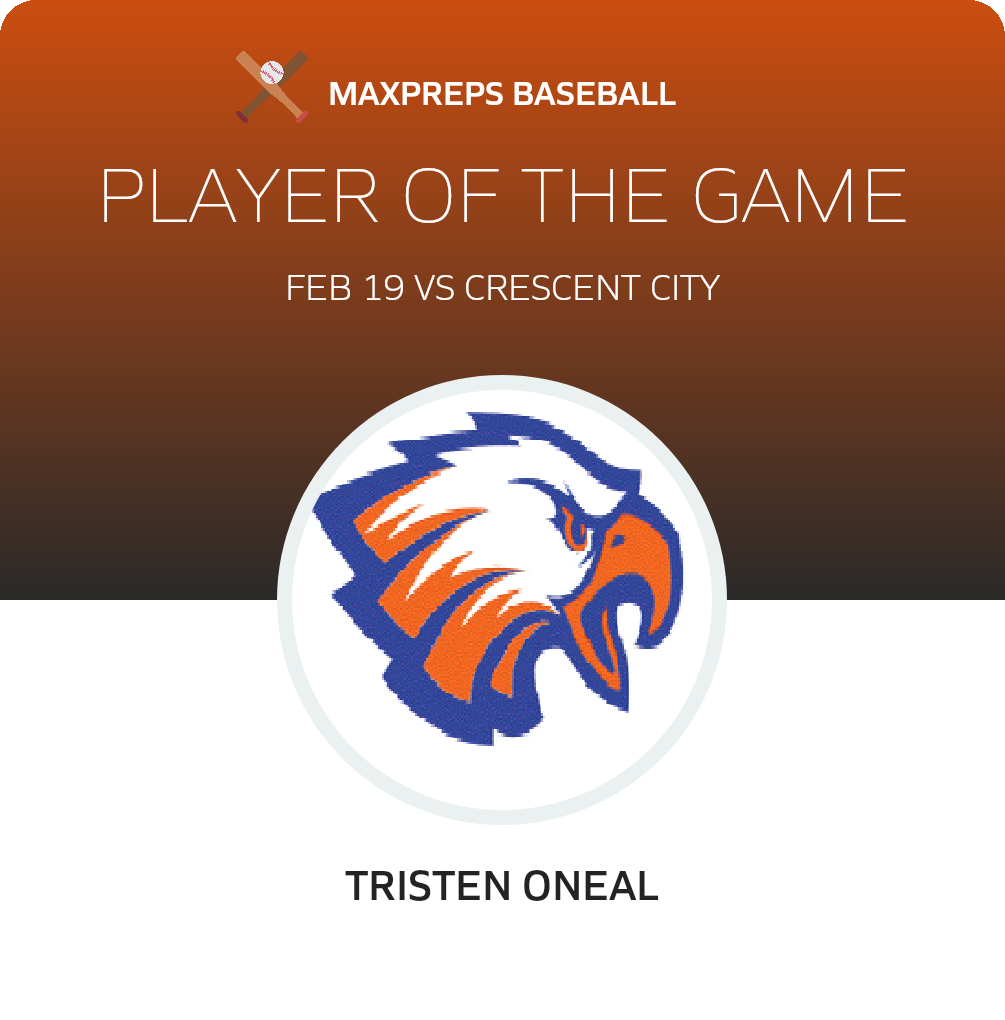 #7 Tristen ONeal Player of the Game badge