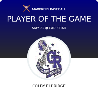 #1 Colby Eldridge Player of the Game badge