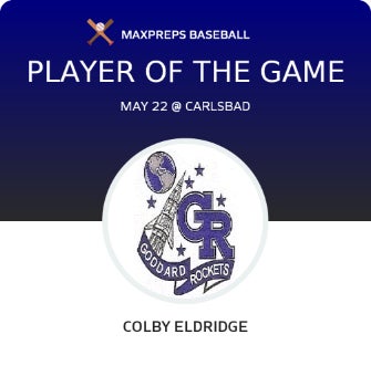 #1 Colby Eldridge Player of the Game badge