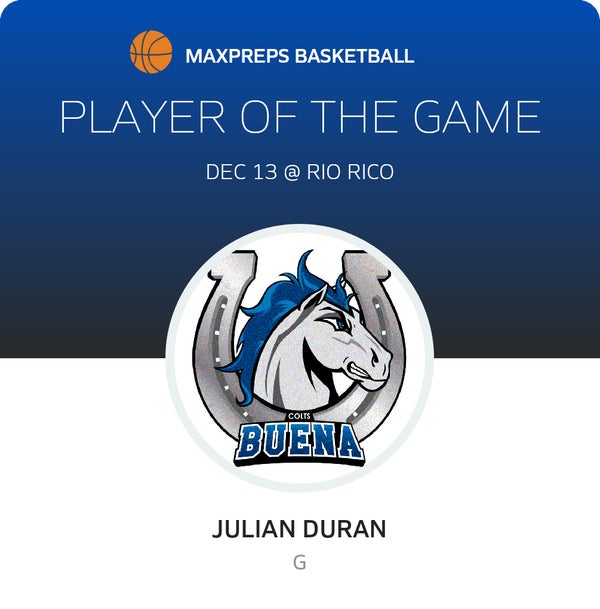 #3 Julian Duran Player of the Game badge
