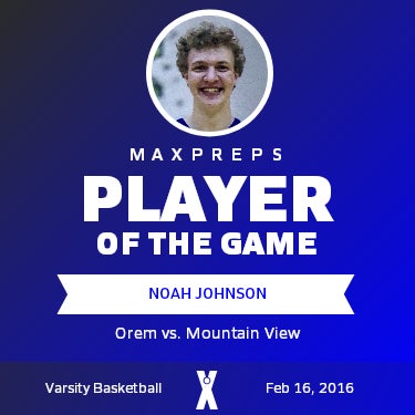 #30 Noah Johnson Player of the Game badge