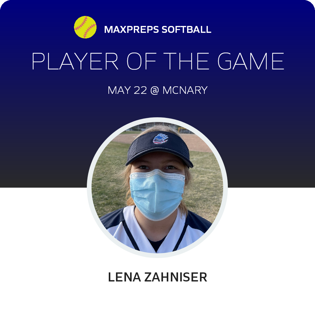 #18 Lena Zahniser Player of the Game badge