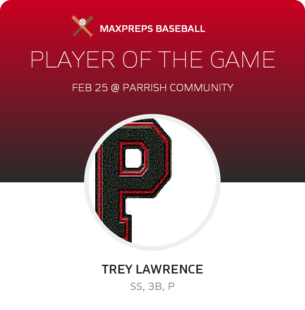 #3 Trey Lawrence Player of the Game badge
