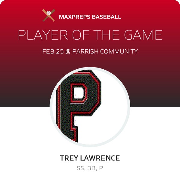 #3 Trey Lawrence Player of the Game badge