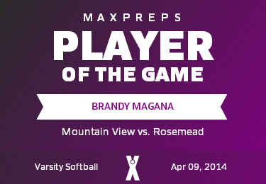 #1 BRANDY MAGANA Player of the Game badge