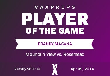#1 BRANDY MAGANA Player of the Game badge