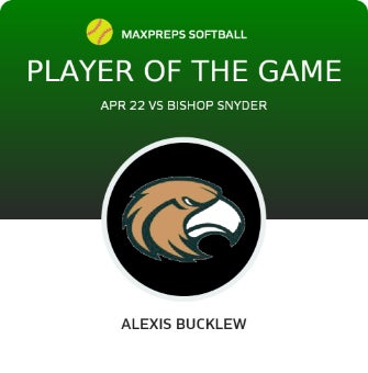 #13 Alexis Bucklew Player of the Game badge