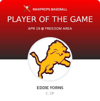 #25 Eddie Yorns Player of the Game badge