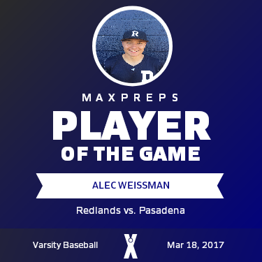 #13 Alec Weissman Player of the Game badge