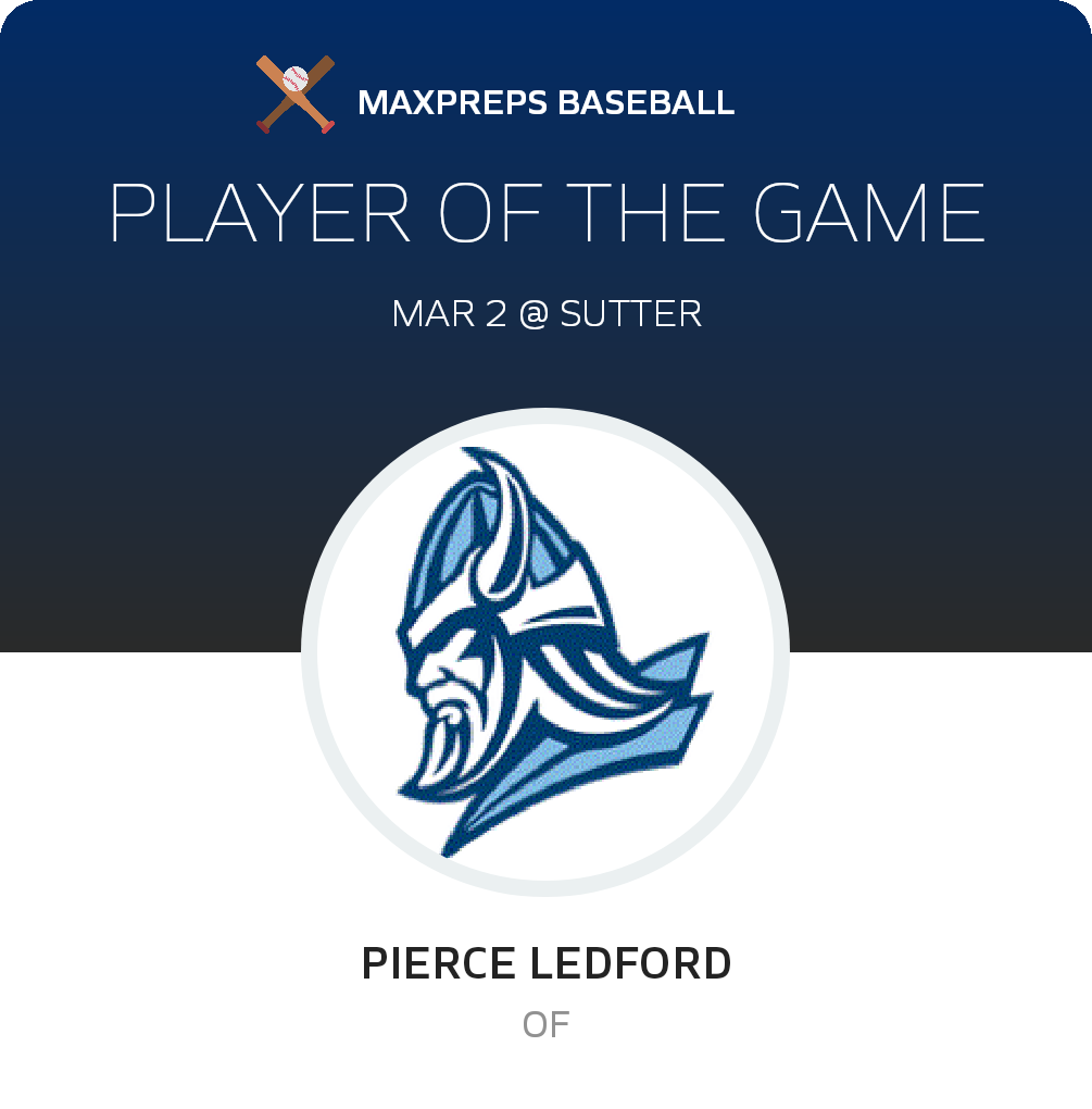 #16 Pierce Ledford Player of the Game badge