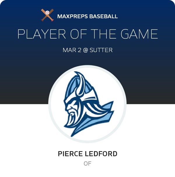 #16 Pierce Ledford Player of the Game badge