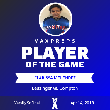 #7 Clarissa Melendez Player of the Game badge