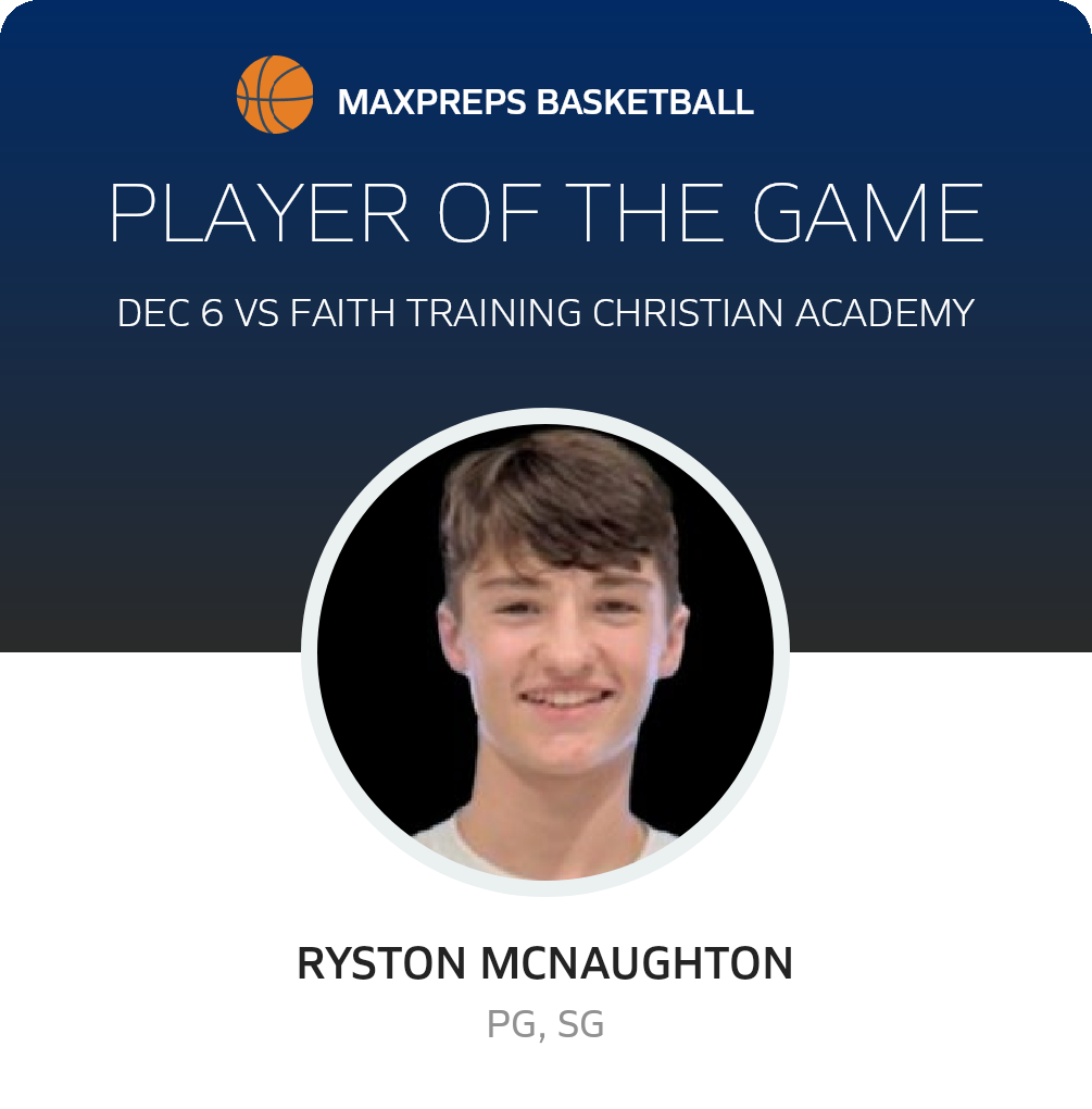 #1 Ryston McNaughton Player of the Game badge
