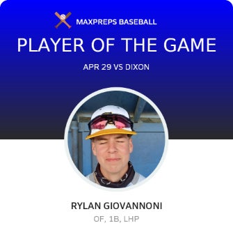 #9 Rylan Giovannoni Player of the Game badge