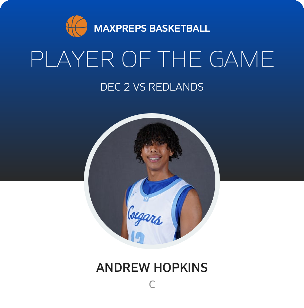 #13 Andrew Hopkins Player of the Game badge