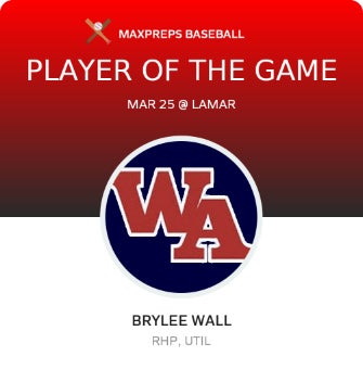#28 Brylee Wall Player of the Game badge