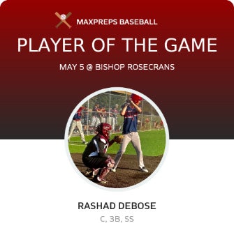 #7 Rashad Debose Player of the Game badge