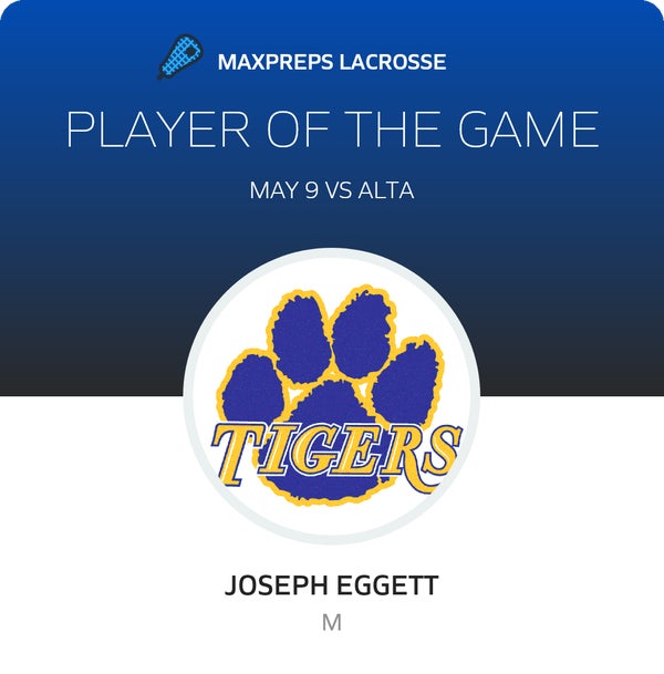 #32 Joseph Eggett Player of the Game badge
