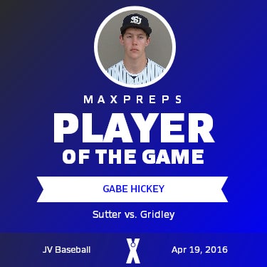 #12 Gabe Hickey Player of the Game badge