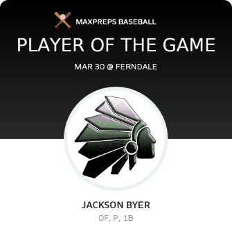 #13/15 Jackson Byer Player of the Game badge