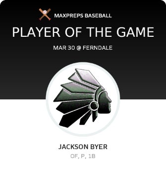 #13/15 Jackson Byer Player of the Game badge