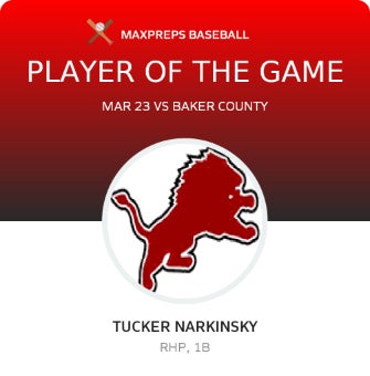 #8 Tucker Narkinsky Player of the Game badge