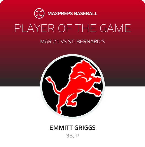 #6 Emmitt Griggs Player of the Game badge