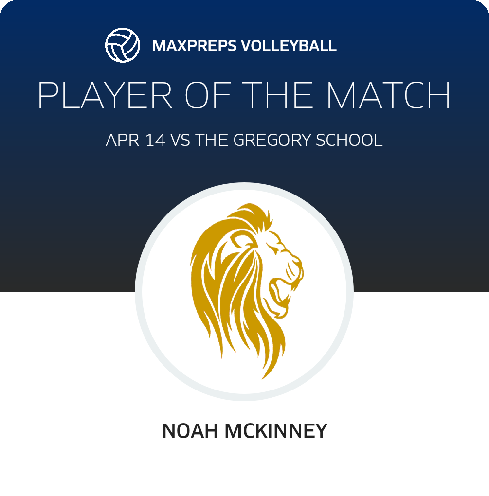 #14 Noah McKinney Player of the Game badge
