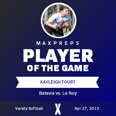 #7 Kayleigh Tourt Player of the Game badge