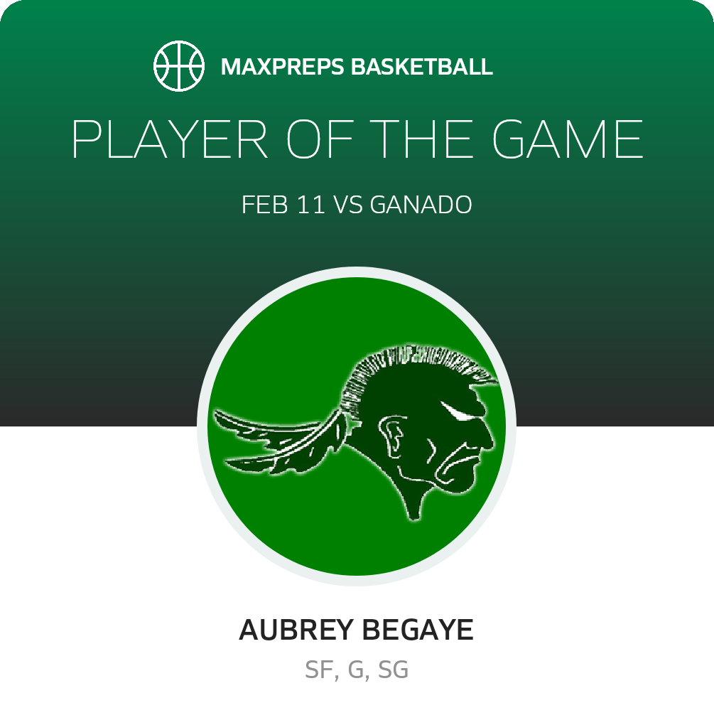 #10 Aubrey Begaye Player of the Game badge