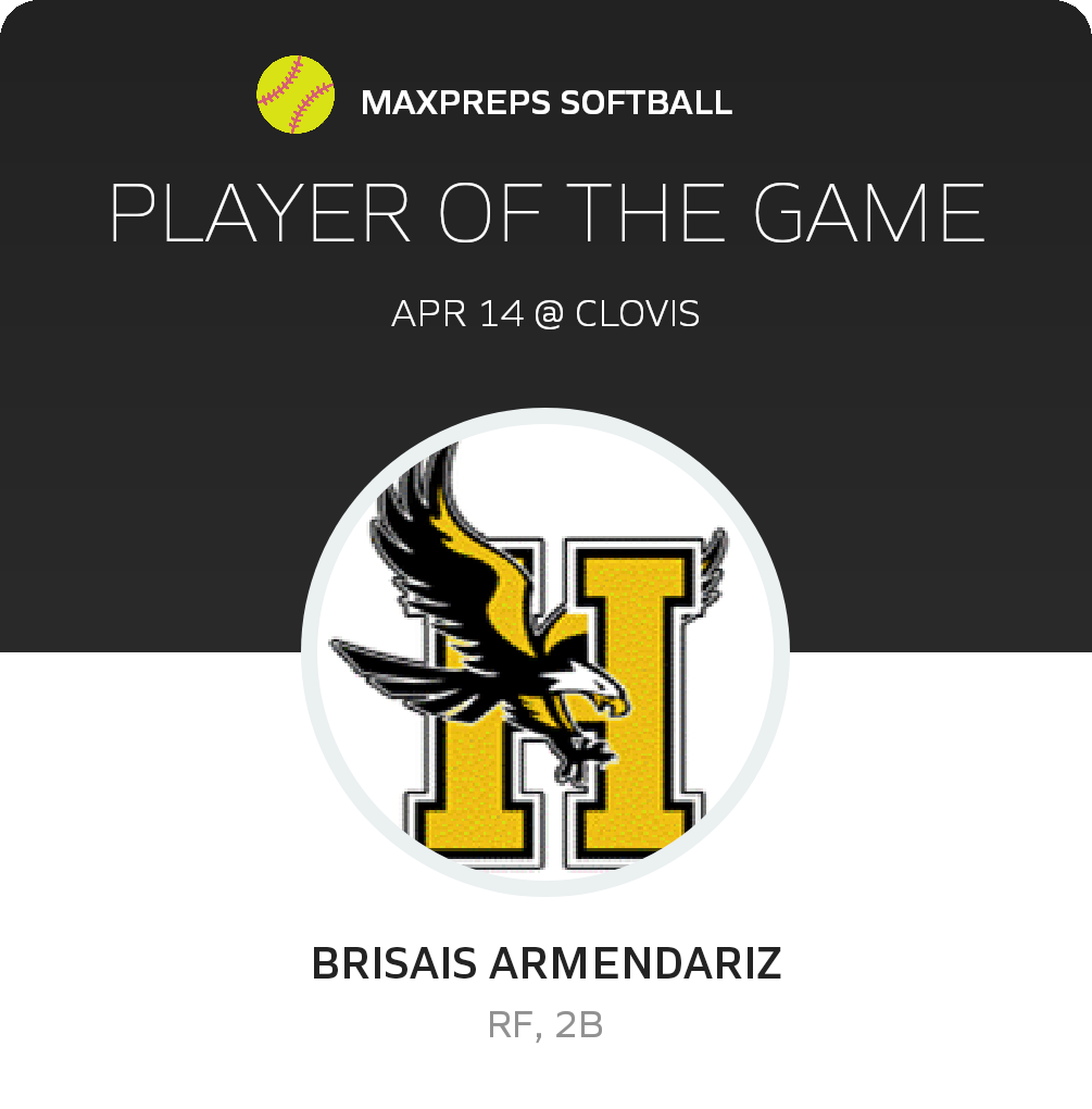 #2 Brisais Armendariz Player of the Game badge