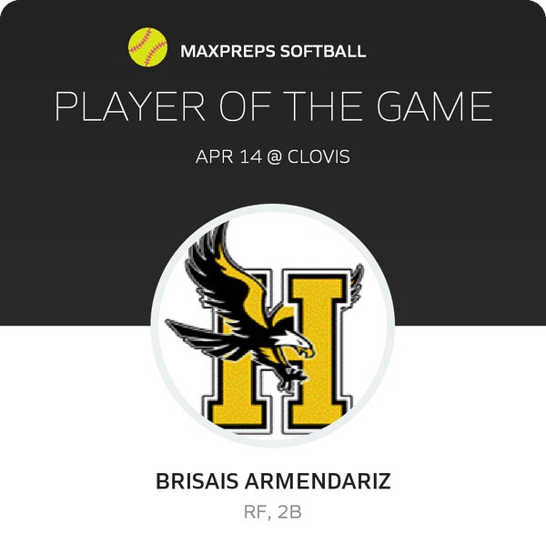 #2 Brisais Armendariz Player of the Game badge